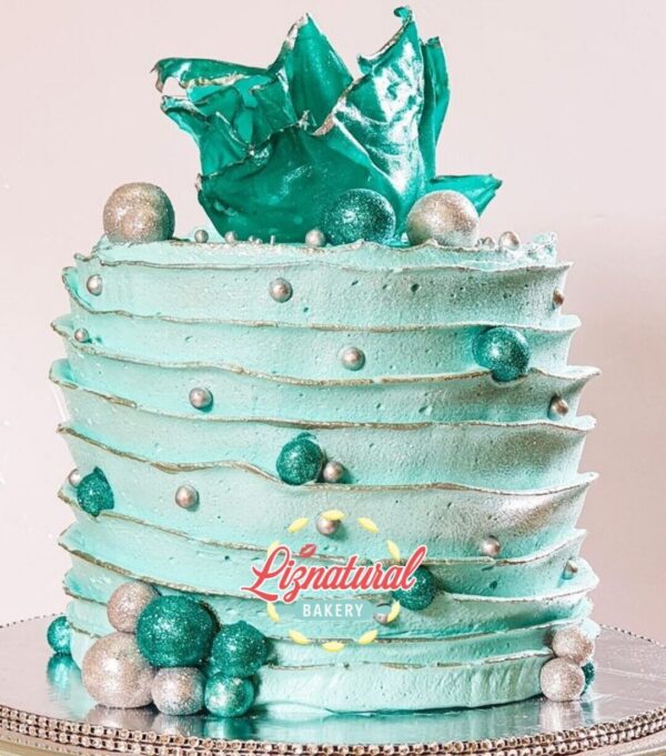 waves cake, ocean waves, layer cake olas, Olas cake quince años,