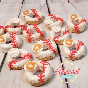 mini donuts glaseadas, mini donuts Beisbol, donuts Beisbol, donuts personalizados,