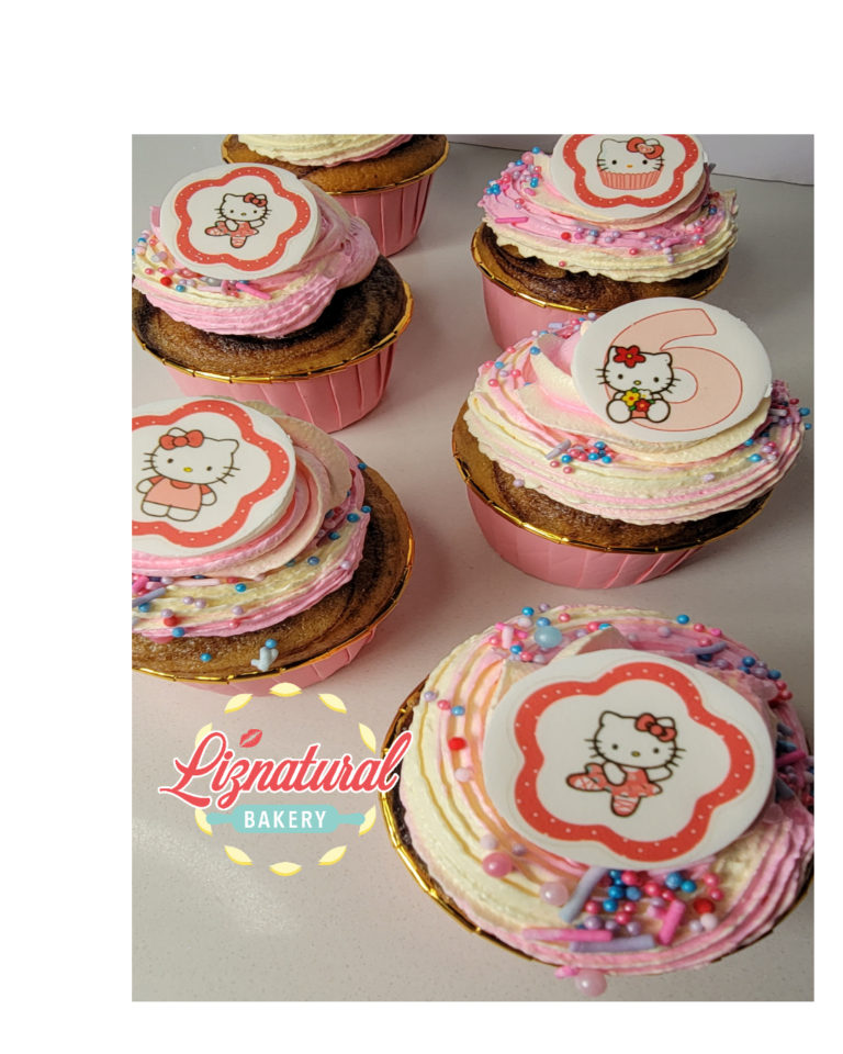 Cupcakes Hello Kitty, Cupcakes personalizados, Cupcakes Kitty, Cupcakes decorados