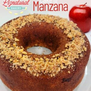 Bizcocho de Manzana Integral, Cake de mazana Integral, Cake de manzana