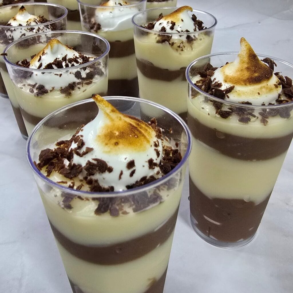 Shots de Pudin de Chocolate y Vainilla - Imagen 2